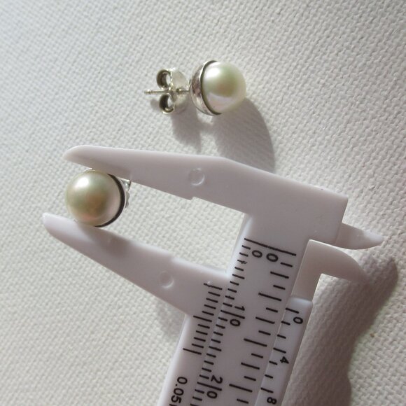 Pandora, Pearl Stud Earrings, 7mm, 925, Modern, Contemporary - Picture 9 of 11